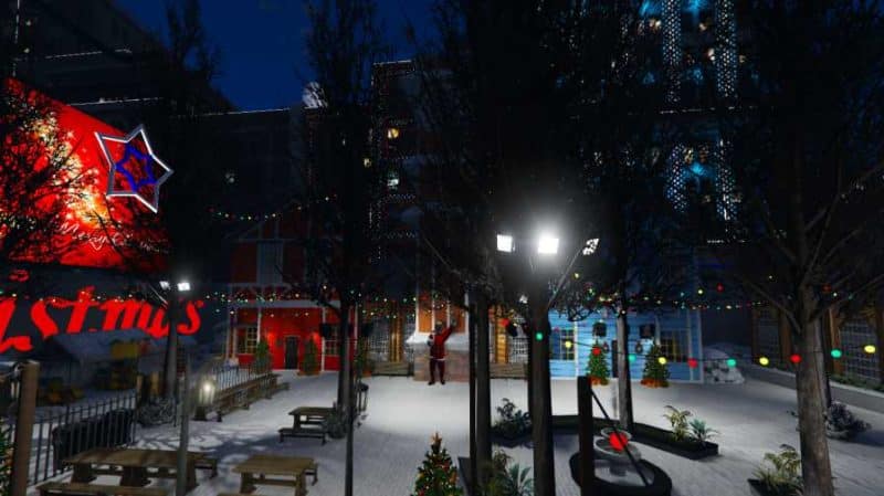 ready to go Christmas Theme Legion Parking Lot FiveM